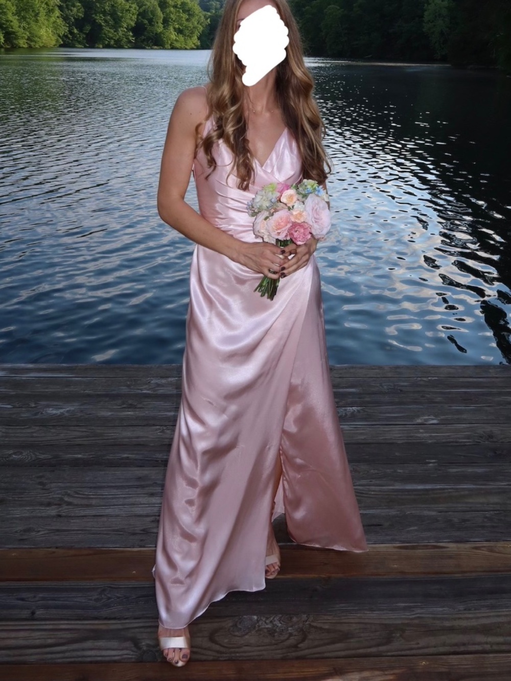 David's Bridal Pink Dress